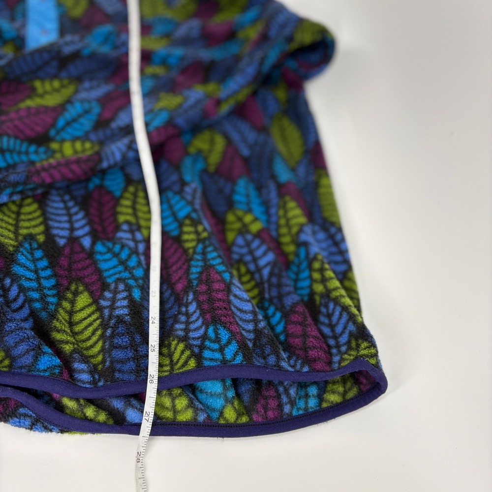 Vintage 90s Patagonia Synchilla Snap T Fleece Pullover L Leaf Print USA Made - Picture 12 of 13
